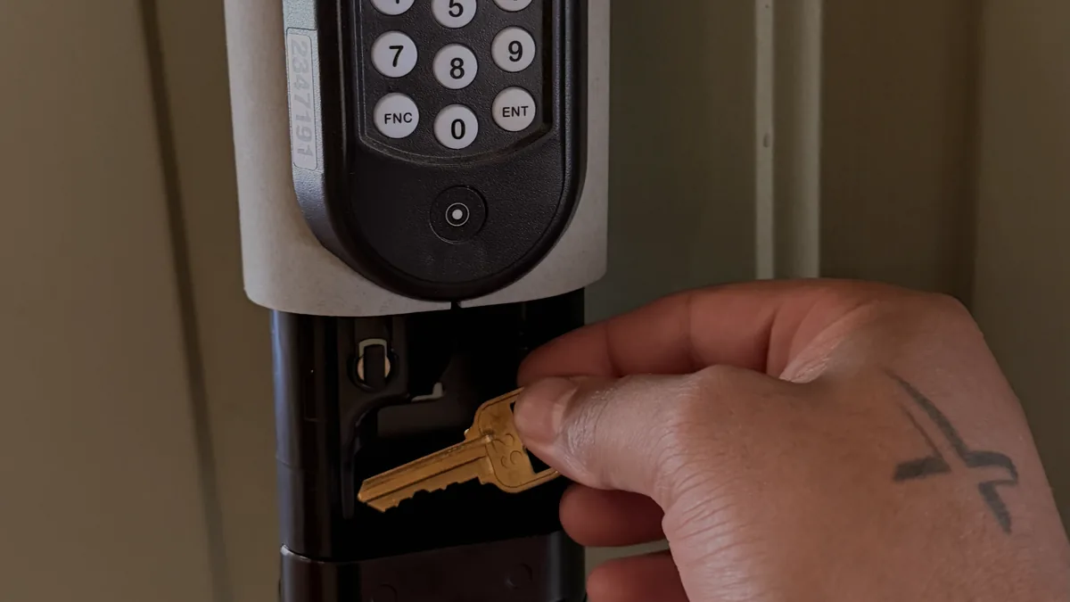Property lockbox key access for managers and realtors
